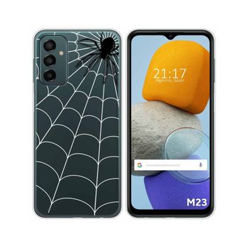 Funda Silicona Transparente Para Samsung Galaxy M23 5g Diseño Araña