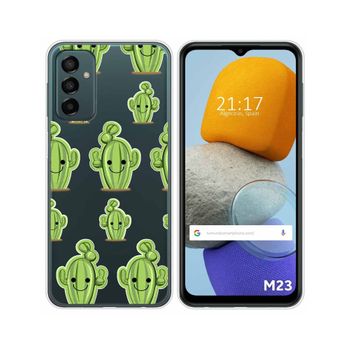 Funda Silicona Transparente Para Samsung Galaxy M23 5g Diseño Cactus