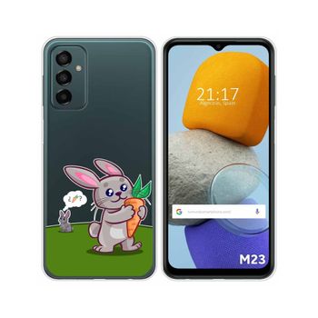 Funda Silicona Transparente Para Samsung Galaxy M23 5g Diseño Conejo