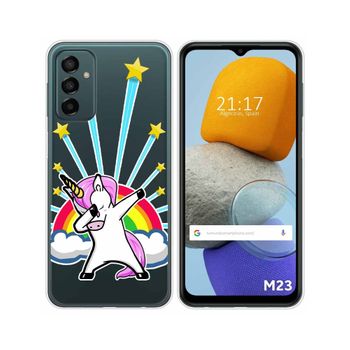 Funda Silicona Transparente Para Samsung Galaxy M23 5g Diseño Unicornio