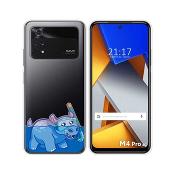 Funda Silicona Transparente Para Xiaomi Poco M4 Pro 4g Diseño Hipo