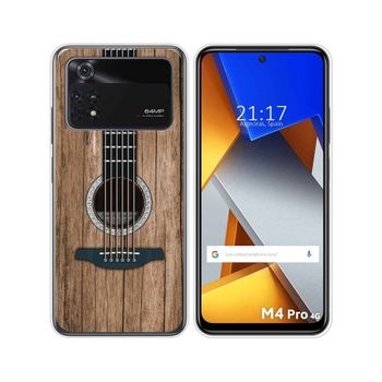 Funda Silicona Para Xiaomi Poco M4 Pro 4g Diseño Madera 11