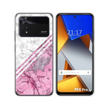 Funda Silicona Para Xiaomi Poco M4 Pro 4g Diseño Mármol 03