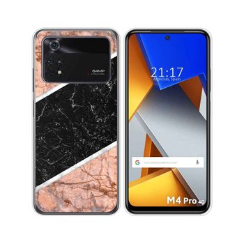 Funda Silicona Para Xiaomi Poco M4 Pro 4g Diseño Mármol 07