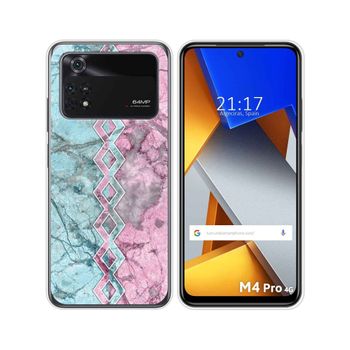 Funda Silicona Para Xiaomi Poco M4 Pro 4g Diseño Mármol 08