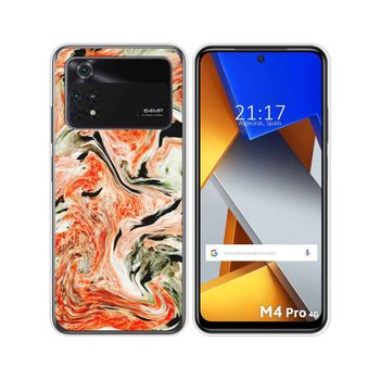 Funda Silicona Para Xiaomi Poco M4 Pro 4g Diseño Mármol 12