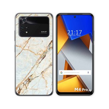 Funda Silicona Para Xiaomi Poco M4 Pro 4g Diseño Mármol 13