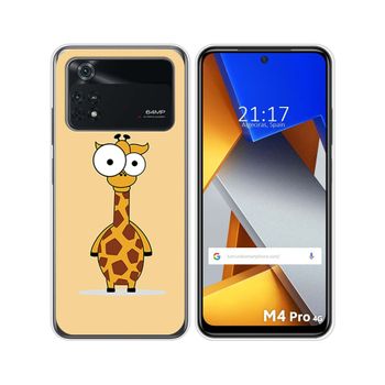 Funda Silicona Para Xiaomi Poco M4 Pro 4g Diseño Jirafa