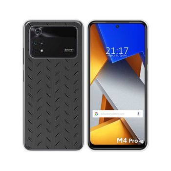 Funda Silicona Para Xiaomi Poco M4 Pro 4g Diseño Metal