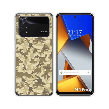 Funda Silicona Para Xiaomi Poco M4 Pro 4g Diseño Sand Camuflaje