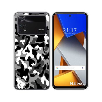 Funda Silicona Para Xiaomi Poco M4 Pro 4g Diseño Snow Camuflaje