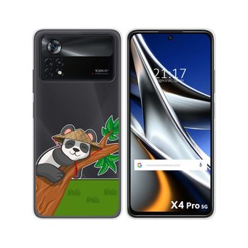 Funda Silicona Transparente Para Xiaomi Poco X4 Pro 5g Diseño Panda