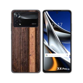 Funda Silicona Para Xiaomi Poco X4 Pro 5g Diseño Madera 05