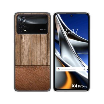 Funda Silicona Para Xiaomi Poco X4 Pro 5g Diseño Madera 09