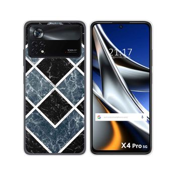 Funda Silicona Para Xiaomi Poco X4 Pro 5g Diseño Mármol 06