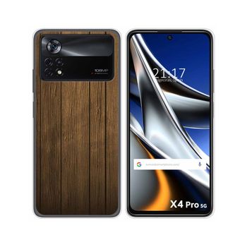 Funda Silicona Para Xiaomi Poco X4 Pro 5g Diseño Madera