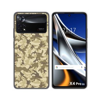 Funda Silicona Para Xiaomi Poco X4 Pro 5g Diseño Sand Camuflaje