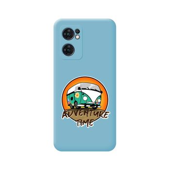 Funda Silicona Líquida Azul Para Oppo Find X5 Lite 5g Diseño Adventure Time