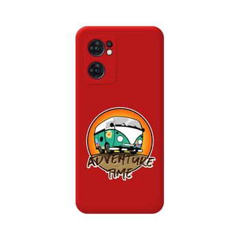 Funda Silicona Líquida Roja Para Oppo Find X5 Lite 5g Diseño Adventure Time