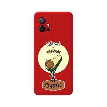 Funda Silicona Líquida Roja Para Vivo Y55 5g Diseño Culo Natural