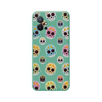 Funda Silicona Líquida Verde Para Vivo Y55 5g Diseño Catrina