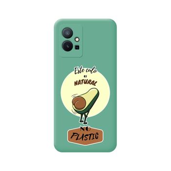 Funda Silicona Líquida Verde Para Vivo Y55 5g Diseño Culo Natural