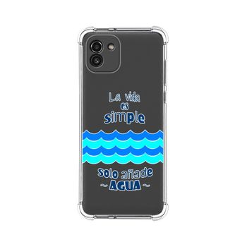 Funda Silicona Antigolpes Para Samsung Galaxy A03 Diseño Agua