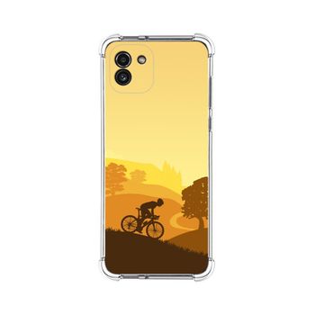 Funda Silicona Antigolpes Para Samsung Galaxy A03 Diseño Ciclista