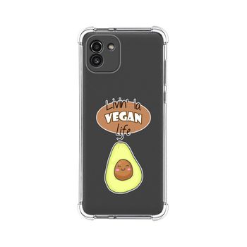 Funda Silicona Antigolpes Para Samsung Galaxy A03 Diseño Vegan Life