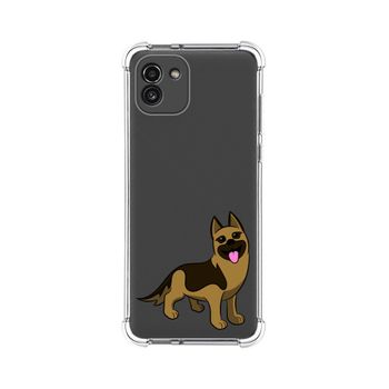 Funda Silicona Antigolpes Para Samsung Galaxy A03 Diseño Perros 03