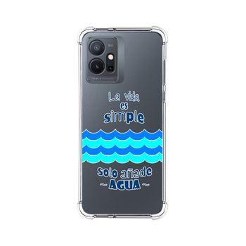 Funda Silicona Antigolpes Para Vivo Y55 5g Diseño Agua