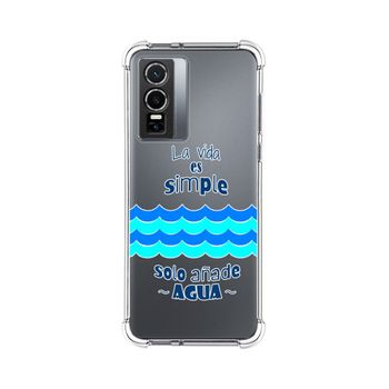 Funda Silicona Antigolpes Para Vivo Y76 5g Diseño Agua