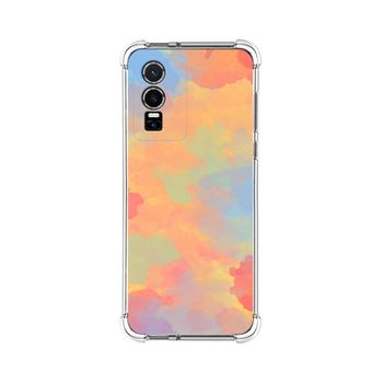 Funda Silicona Antigolpes Para Vivo Y76 5g Diseño Acuarela 08