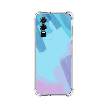 Funda Silicona Antigolpes Para Vivo Y76 5g Diseño Acuarela 10