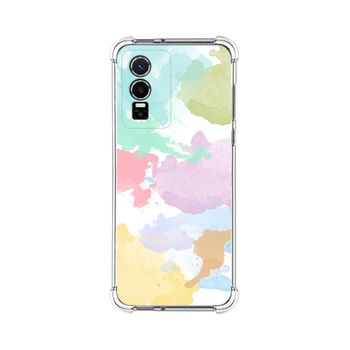 Funda Silicona Antigolpes Para Vivo Y76 5g Diseño Acuarela 11