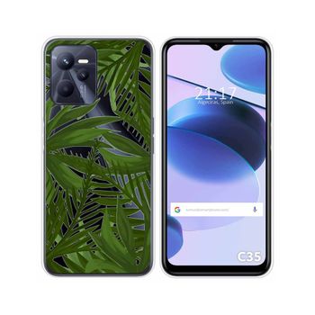 Funda Silicona Transparente Para Realme C35 Diseño Jungla