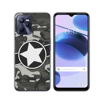 Funda Silicona Para Realme C35 Diseño Camuflaje 02