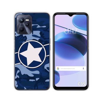 Funda Silicona Para Realme C35 Diseño Camuflaje 03