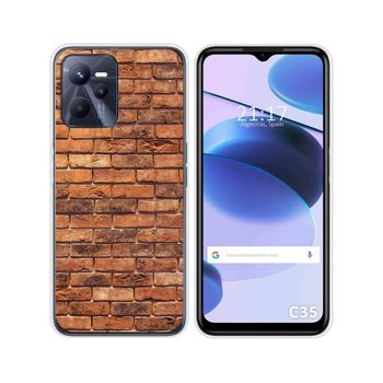 Funda Silicona Para Realme C35 Diseño Ladrillo 04