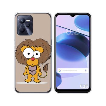 Funda Silicona Para Realme C35 Diseño Leon