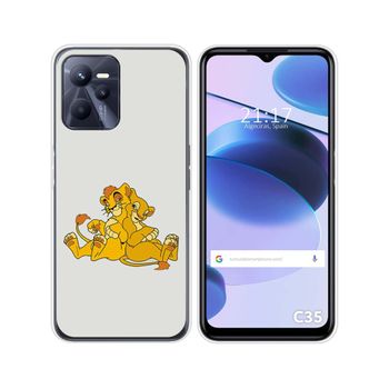 Funda Silicona Para Realme C35 Diseño Leones