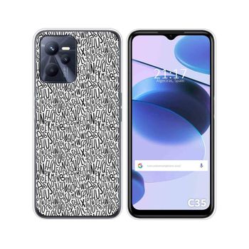 Funda Silicona Para Realme C35 Diseño Letras