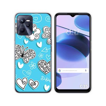 Funda Silicona Para Realme C35 Diseño Mariposas