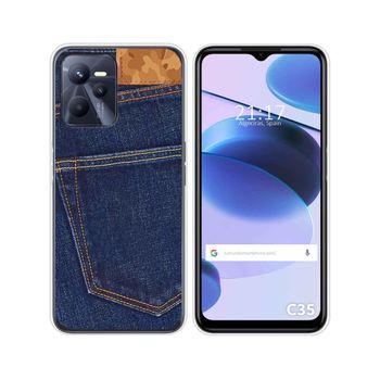 Funda Silicona Para Realme C35 Diseño Vaquero