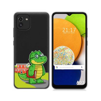 Funda Silicona Transparente Para Samsung Galaxy A03 Diseño Coco