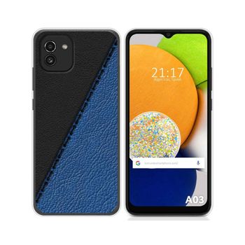 Funda Silicona Para Samsung Galaxy A03 Diseño Cuero 02