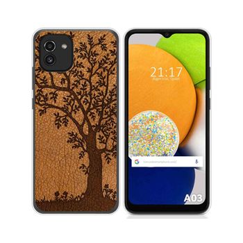 Funda Silicona Para Samsung Galaxy A03 Diseño Cuero 03