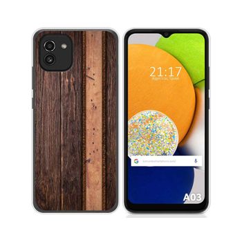 Funda Silicona Para Samsung Galaxy A03 Diseño Madera 05