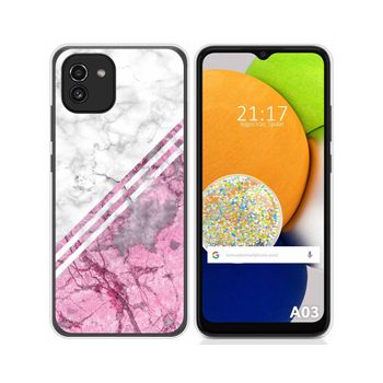 Funda Silicona Para Samsung Galaxy A03 Diseño Mármol 03