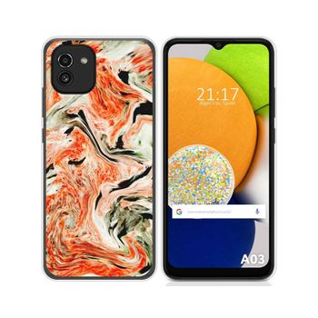 Funda Silicona Para Samsung Galaxy A03 Diseño Mármol 12